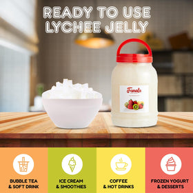 Fanale Coconut Jelly Lychee flavor adds exotic sweetness to drinks