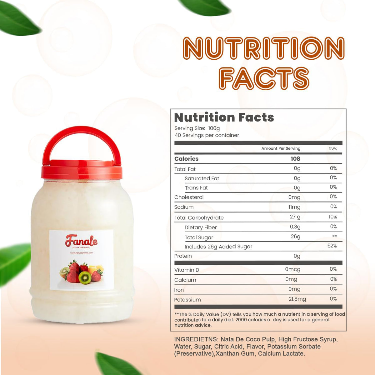 Fanale Coconut Jelly Mango flavor brightens smoothies and tropical desserts