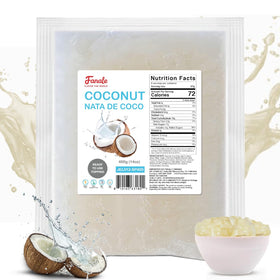 Fanale Coconut Jelly Topping for bubble tea adds tropical flavor and chewy texture.
