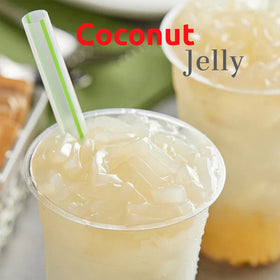 Fanale coconut jelly topping includes coconut meat for a nutritious finish.