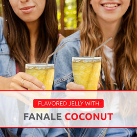 Fanale heart-shaped jelly adds cute visuals to drinks.