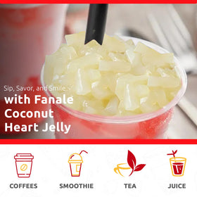 Fanale coconut jelly topping for smoothies offers unique texture and tropical flavor.