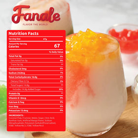 Star-shaped Fanale jelly topping elevates desserts with texture