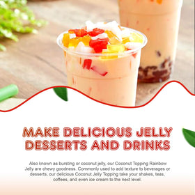 Fanale jelly topping star shape elevates presentation in desserts and coffees
