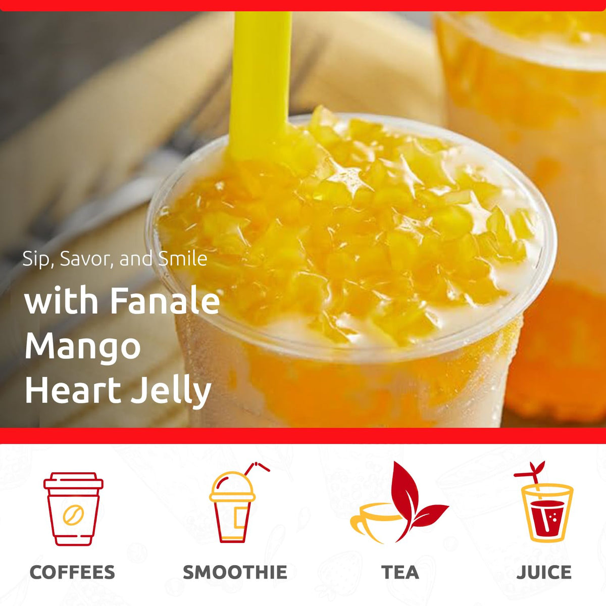 Assorted Fanale flavors in jelly topping ideal for desserts