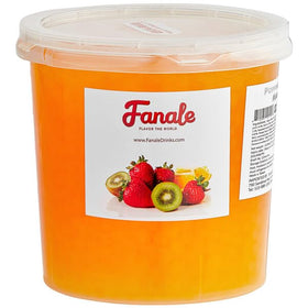 Dessert plate featuring Fanale Boba pearls for a mango enhanced finish