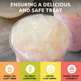 Fanale nata de coco jelly features a thicker bite for standout beverages.