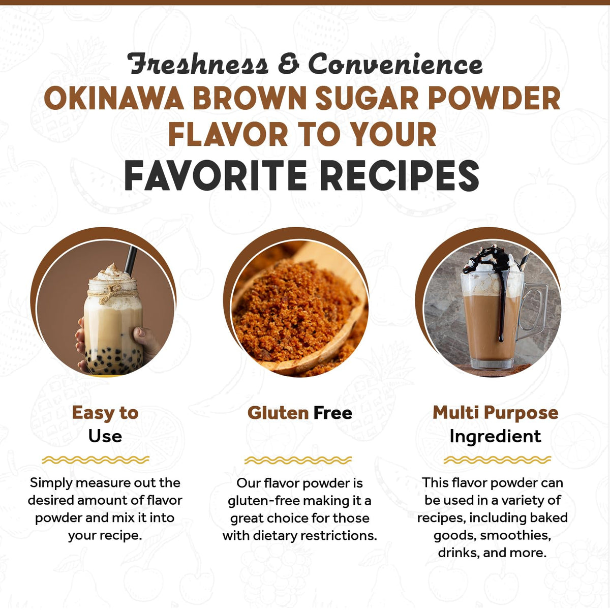 Pouring Fanale Okinawa powder into a mug for aroma.