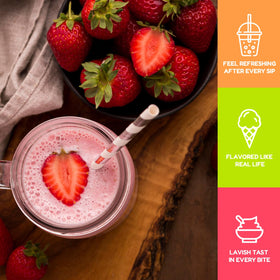 Fanale Strawberry Mango pearls elevate bubble tea and desserts with a vivid fruit pop.