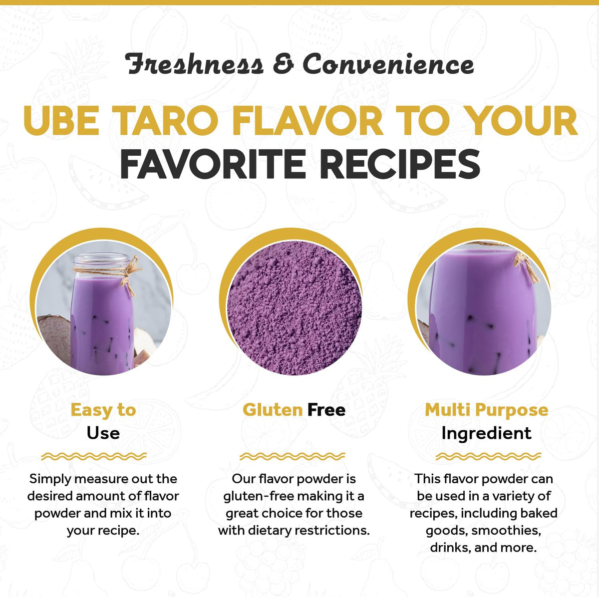 Fanale Ube Taro dessert powder ideal for toppings and recipes