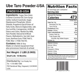 Fanale Ube Taro flavor powder enhances baking with a vibrant purple hue