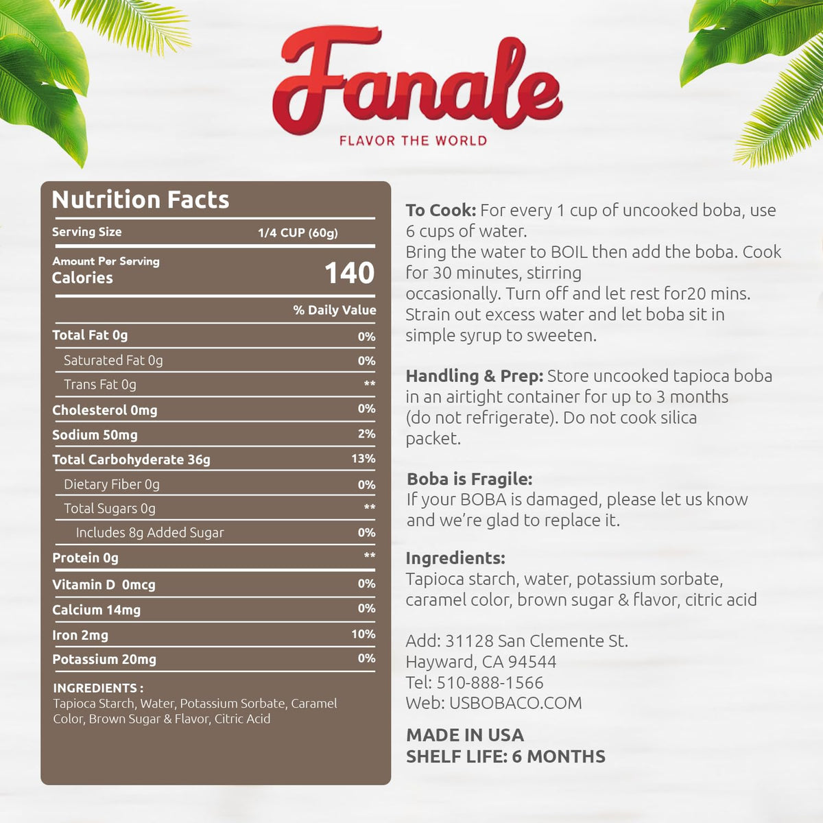 Fanale US Boba Co pearls on shaved ice dessert topping
