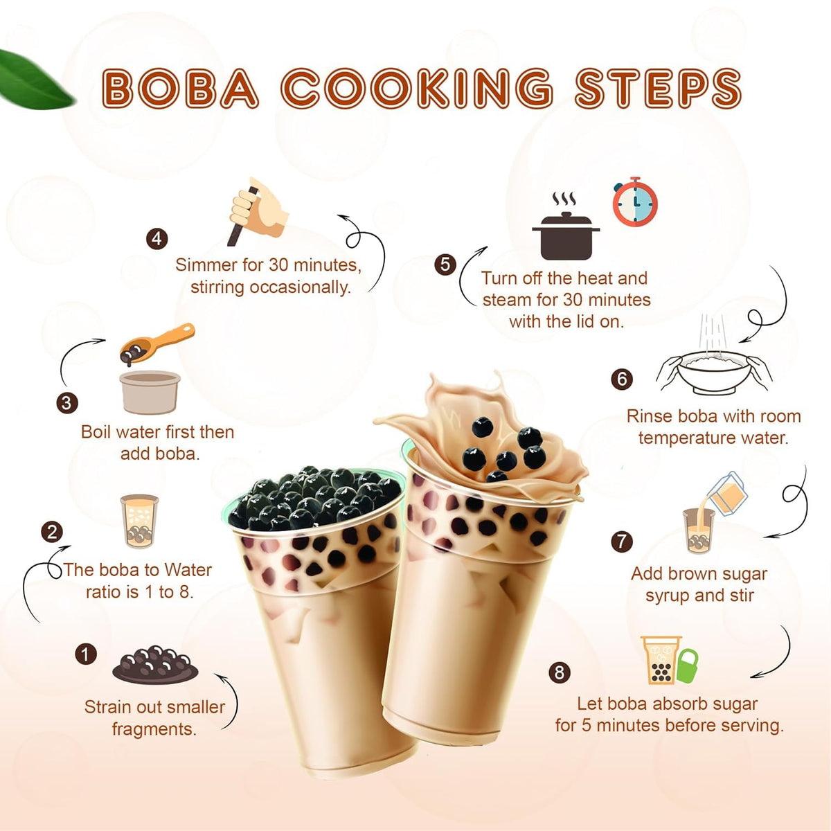Fanale US Boba Co pearls on kitchen counter ready for use