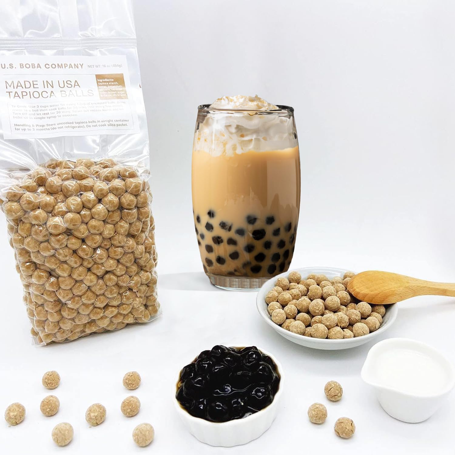Fanale US Boba Co tapioca pearls uncooked for customizable bubble tea