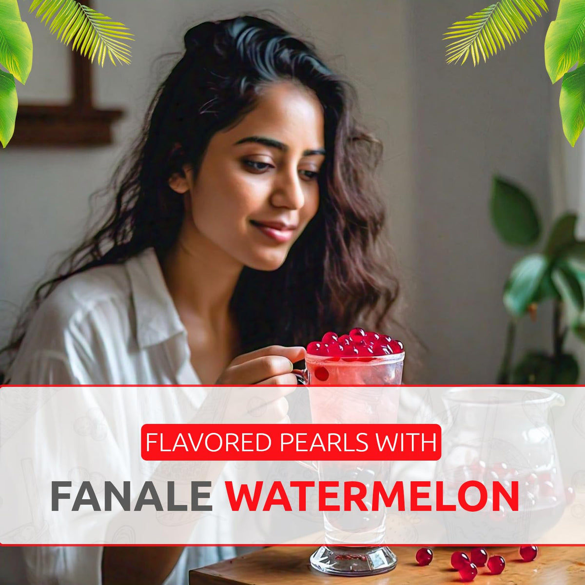 Fanale Watermelon Popping Boba Pearls bubble tea boost flavor and texture.
