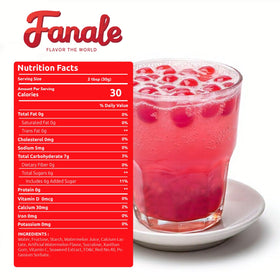 Fanale Watermelon Popping Boba Pearls on ice cream add color and chew.