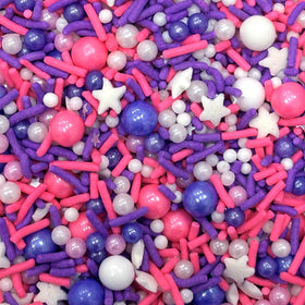 Fancy Sprinkles star and pearl decorations enhance cookies with glam touches