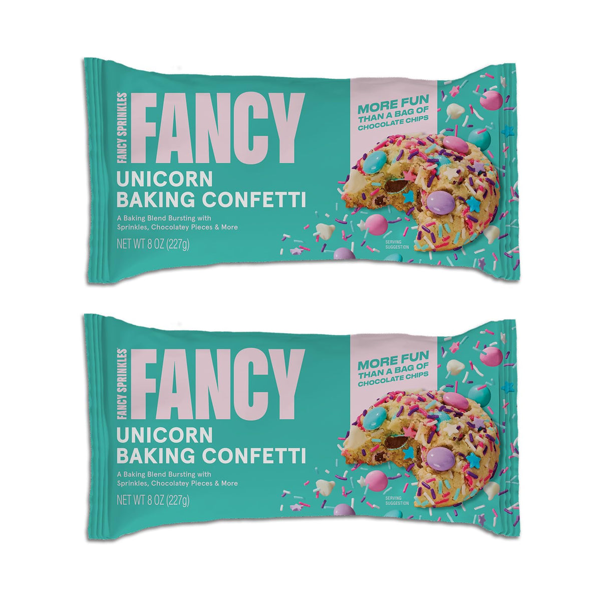Fancy Sprinkles candy-coated chocolate pieces add sweet chocolatey bites.