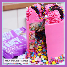 Fancy Sprinkles colorful blend stays crisp when baked on cookies