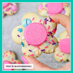 Fancy Sprinkles dough coated with confetti creates exciting baked treats.