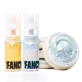 Fancy Sprinkles Moonstone glitter pump adds iridescent shine to desserts