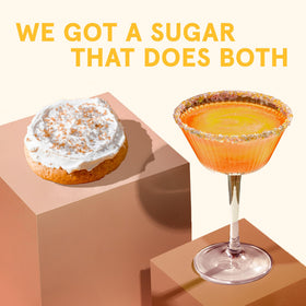 Gold and silver rim on cocktails using Fancy Sprinkles sugar crystals
