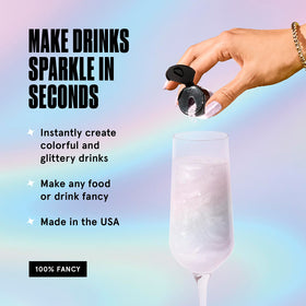 Fancy Sprinkles Moonstone glitter dust on cupcakes for a shimmering, edible finish