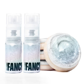 Fancy Sprinkles Moonstone glitter pump dispense iridescent shimmer on desserts with no taste