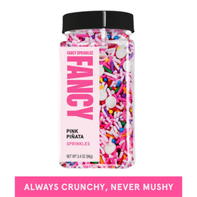 Fancy Sprinkles Pink Pinata Sprinkles enhance cakes with color and texture