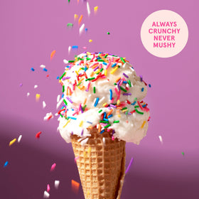 Fancy Sprinkles rainbow jimmies on cakes and cupcakes for festive flair.