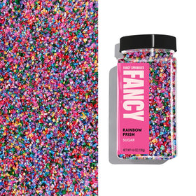 Fancy Sprinkles Rainbow Prism Sugar on cookies adds vibrant color and a satisfying crunch.