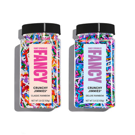 Fancy Sprinkles Summer Vibes Classic Rainbow Jimmies brighten desserts with color and crunch.