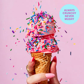 Fancy Sprinkles Summer Vibes Sundae Best Sprinkles brighten ice cream with crispy crunch.