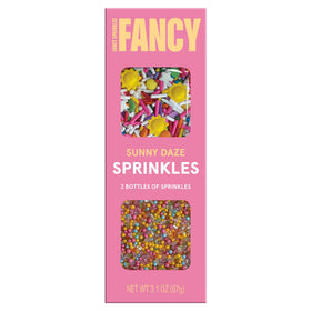 Fancy Sprinkles Funshine Sprinkles bottle pour (funshine-sprinkles-bottle-pour) adds crunchy color to ice cream.