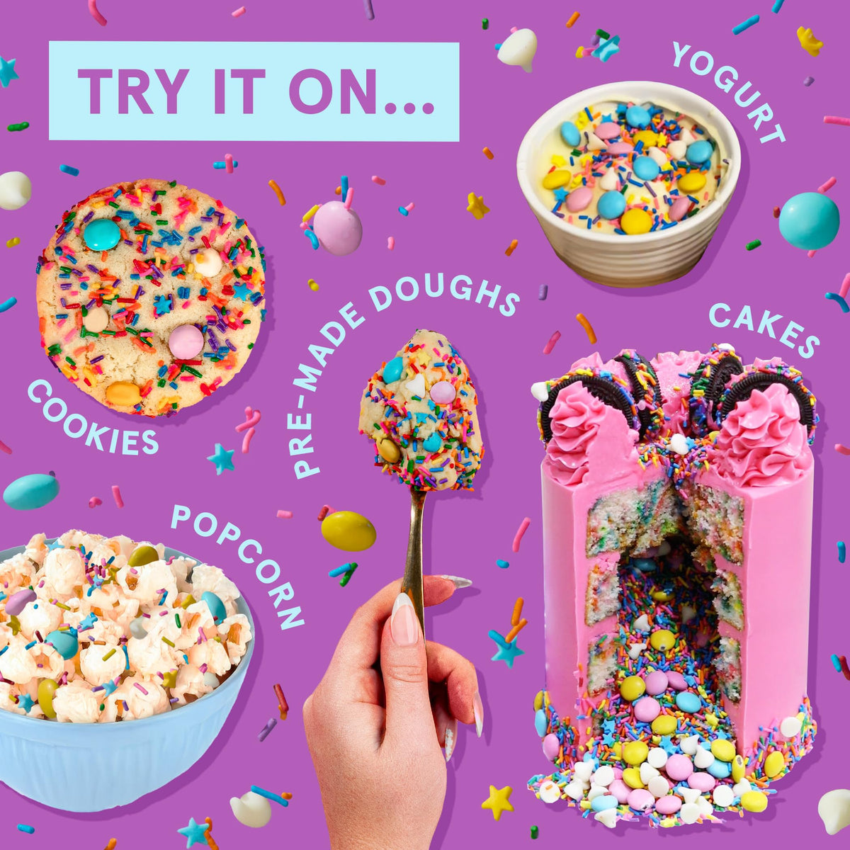 Fancy Sprinkles vanilla chips provide creamy contrast in batters