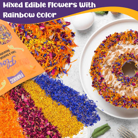Fangkic dried edible flowers blend calendula petals brighten toppings naturally