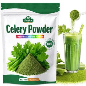 Fangkic Pure Celery Powder bottle with vibrant green powder ready for daily use.