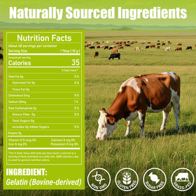 Fangkic beef gelatin powder blooming in cold water for quick prep.