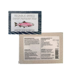 FANGST Regnbue trout smoked with juniper and lemon thyme, rich aroma.