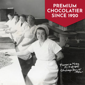 Fannie May Chicago heritage logo image communicates 100-year confectionery tradition.