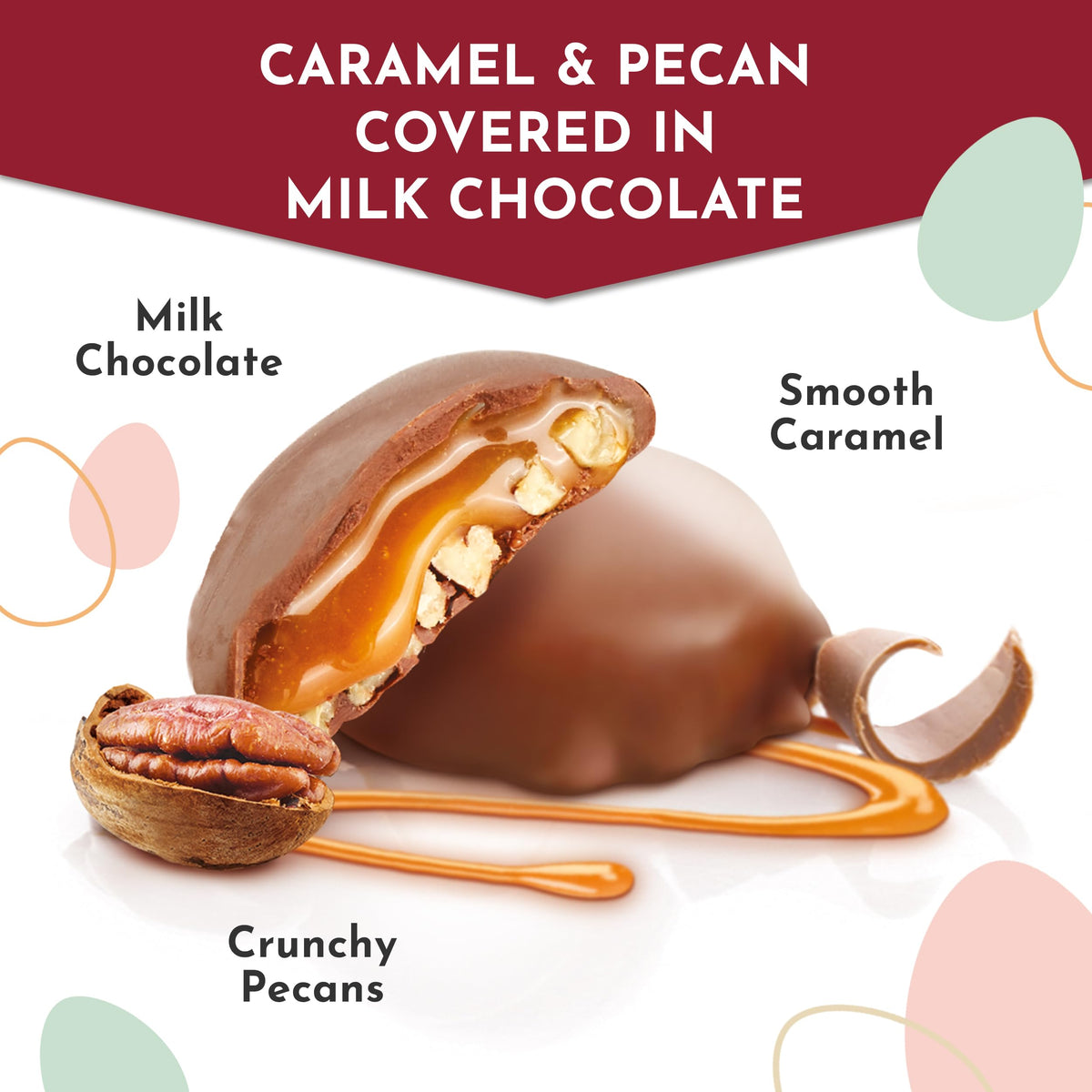 Fannie May Mini Pixies milk chocolate coating close-up, ideal for gifting.