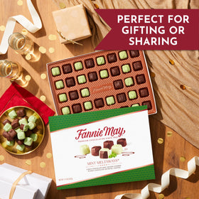 Fannie May Mint Meltaways gift-ready packaging for celebrations