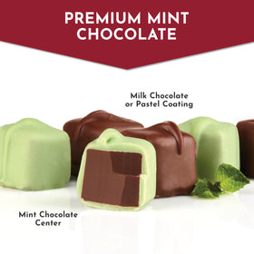 Fannie May Mint Meltaways pastel shell presentation for party favors