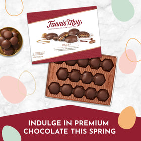 Fannie May Pixies lightly roasted pecans add toasted crunch