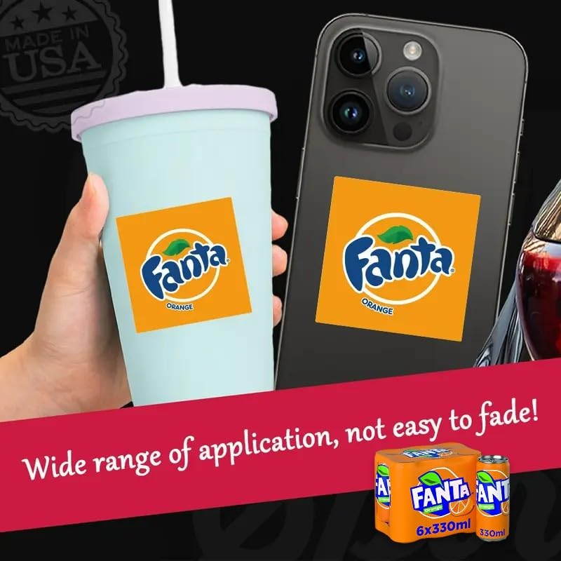 Fanta Orange can packaging visuals highlighting 330ml size.