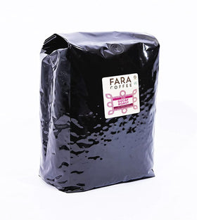 Fara Coffee Decaf Roast whole bean 5lb packshot showcases premium Arabica