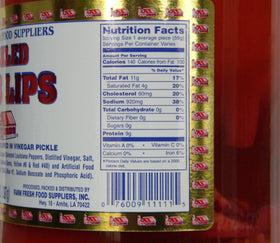 Farm Fresh Food Suppliers Pickled Pigs Lips serving ideas, pair with charcuterie for adventurous snack options.