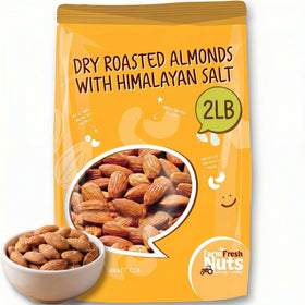 Farm Fresh Nuts almond front-pack shows premium dry-roasted almonds for a quick snack.