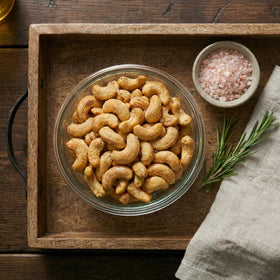Farm Fresh Nuts cashews ready for a quick, savory snack.