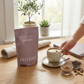 FARMASi Nutriplus cup with steam suggests a ready-to-drink experience